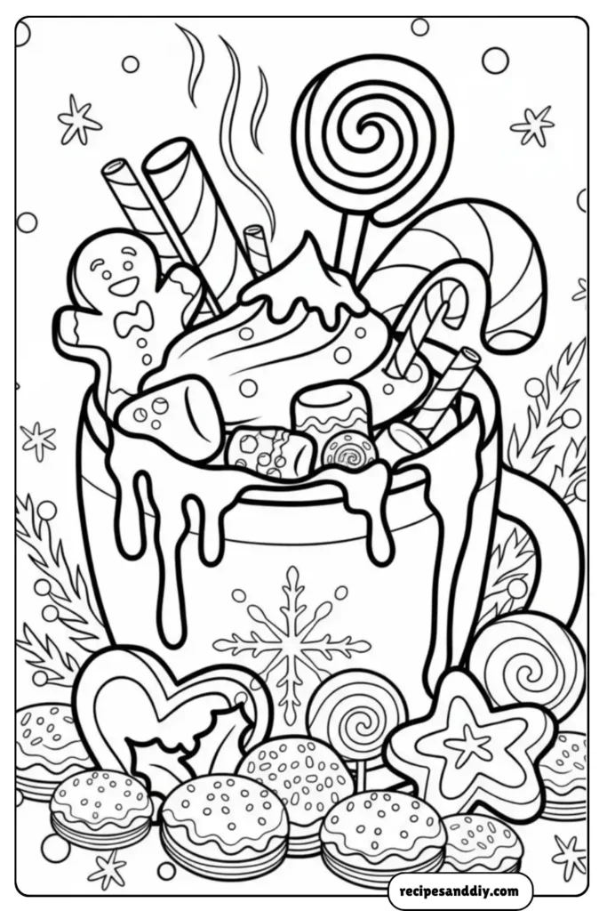Coloring pages, Candy coloring pages, Free christmas coloring pages