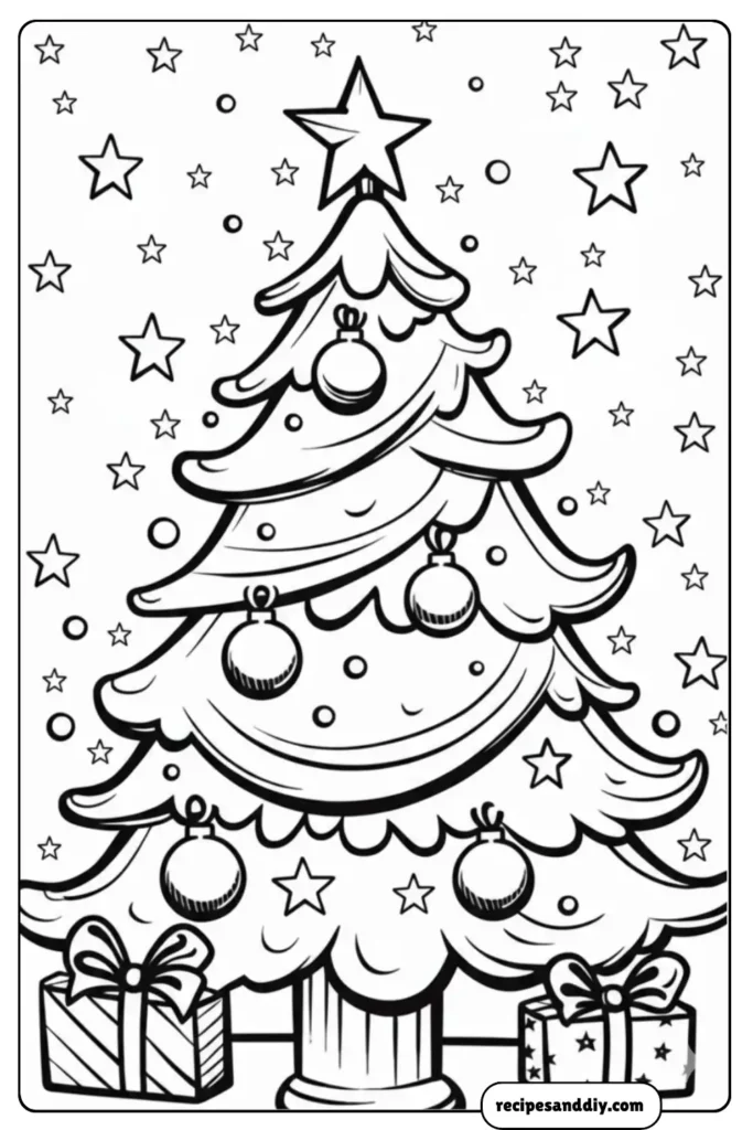 Free Printable Christmas Tree Coloring Pages
