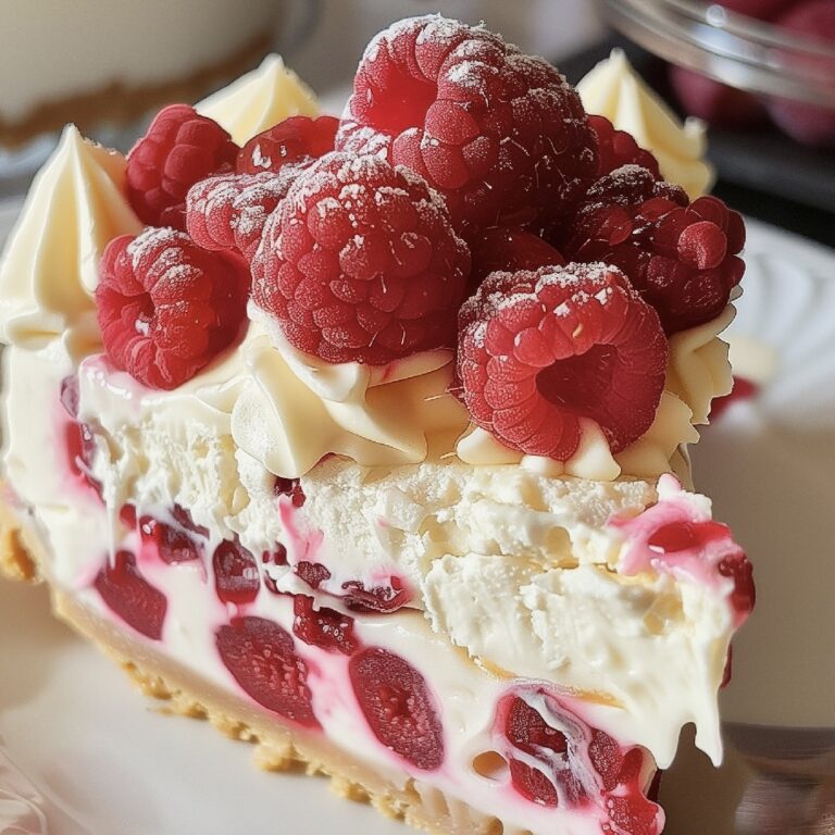 Heavenly White Chocolate and Raspberry Cheesecake