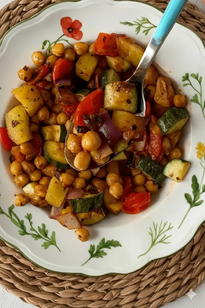 Ceci e Verdure Croccanti Senza Grassi